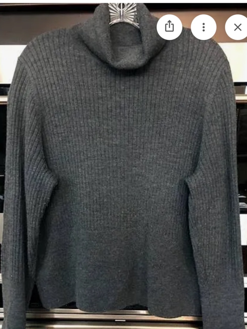 Halston Heritage Charcoal Turtleneck Sweater
